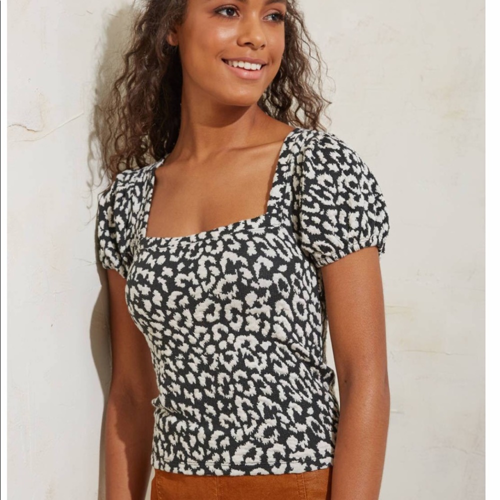 Free People animal print top